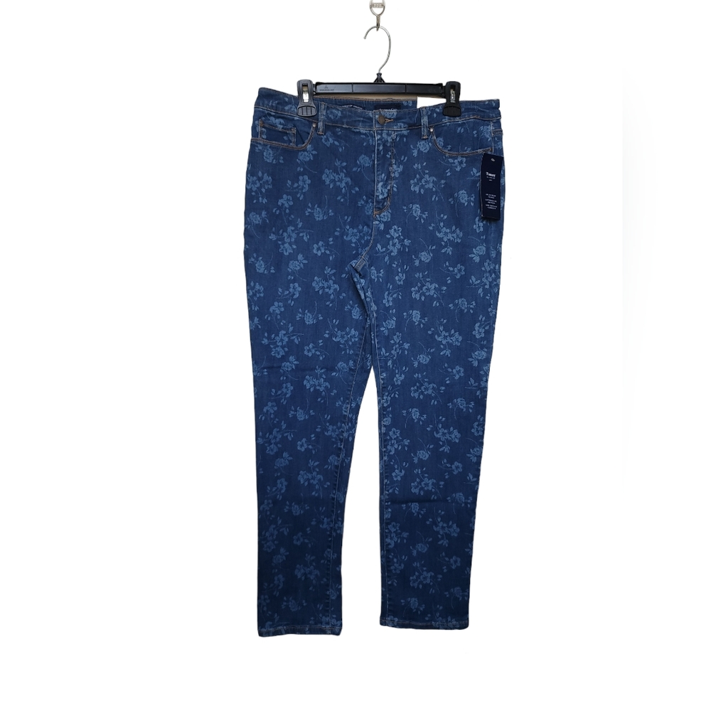 NWT Size 14 Floral Straight Leg Jeans